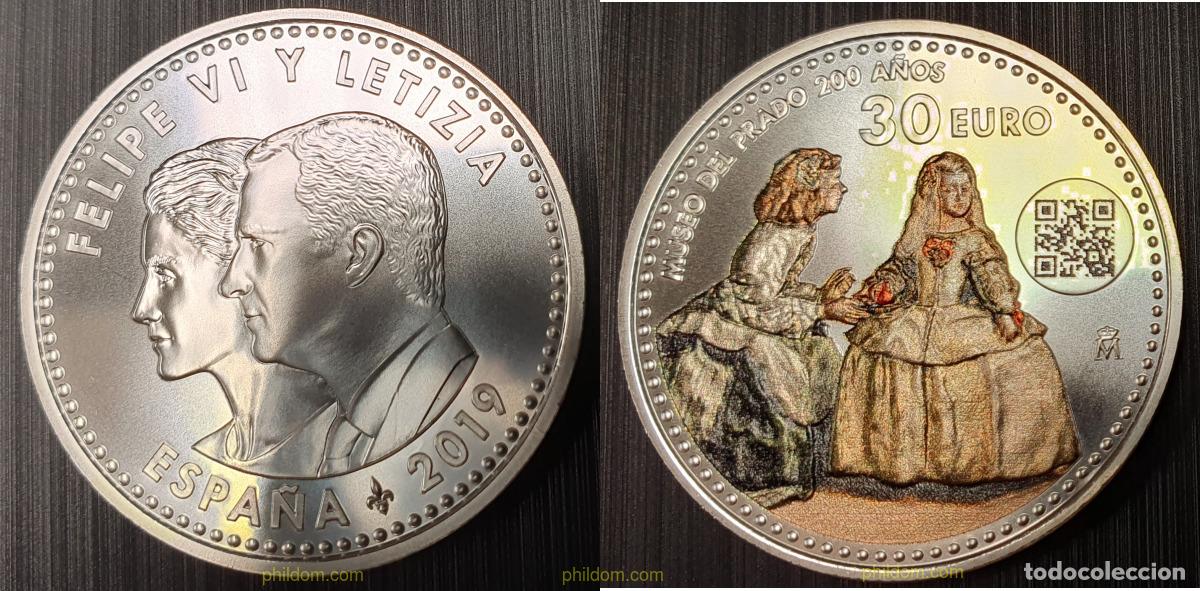 Monedas de Felipe VI: 2136 ESPA&Ntilde;A 2019 200 A&Ntilde;OS DEL MUSEO DEL PRADO 30&euro; 2019