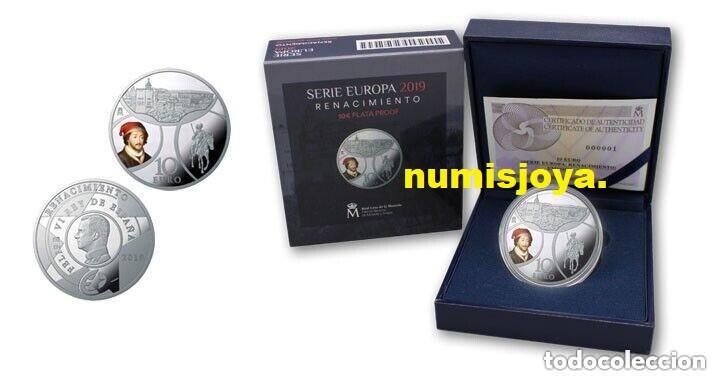 Monedas de Felipe VI: ESPA&Ntilde;A 10 EUROS 8 REALES PLATA 2019 SERIE EUROPA RENACIMIENTO.