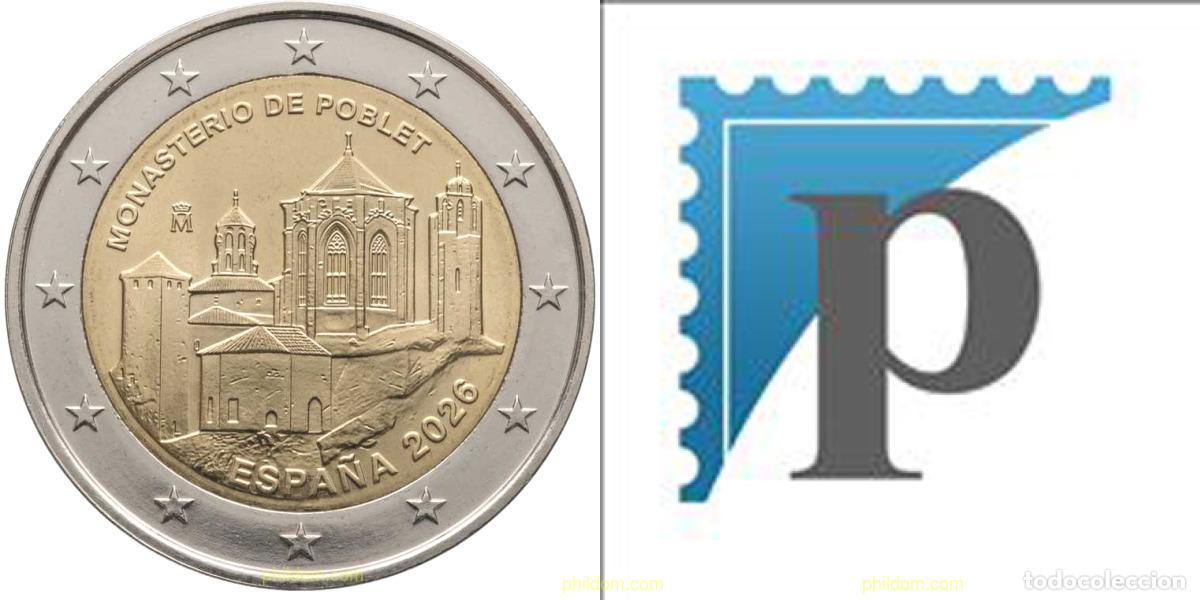 Monedas de Felipe VI: 5336 ESPA&Ntilde;A 2026 ESPA&Ntilde;A 2 EUROS CONMEMORATIVOS ESPA&Ntilde;A 2026 &rdquo;POBLET&rdquo;
