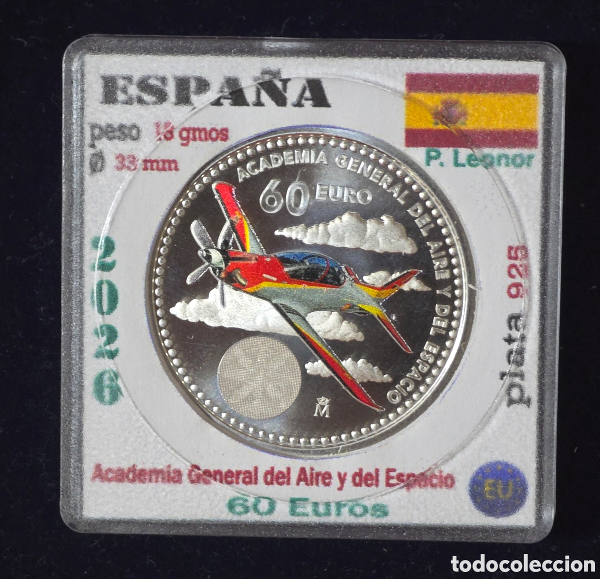 Monedas de Felipe VI: Espa&ntilde;a 60&euro; Plata 2026 Princesa Leonor SC.