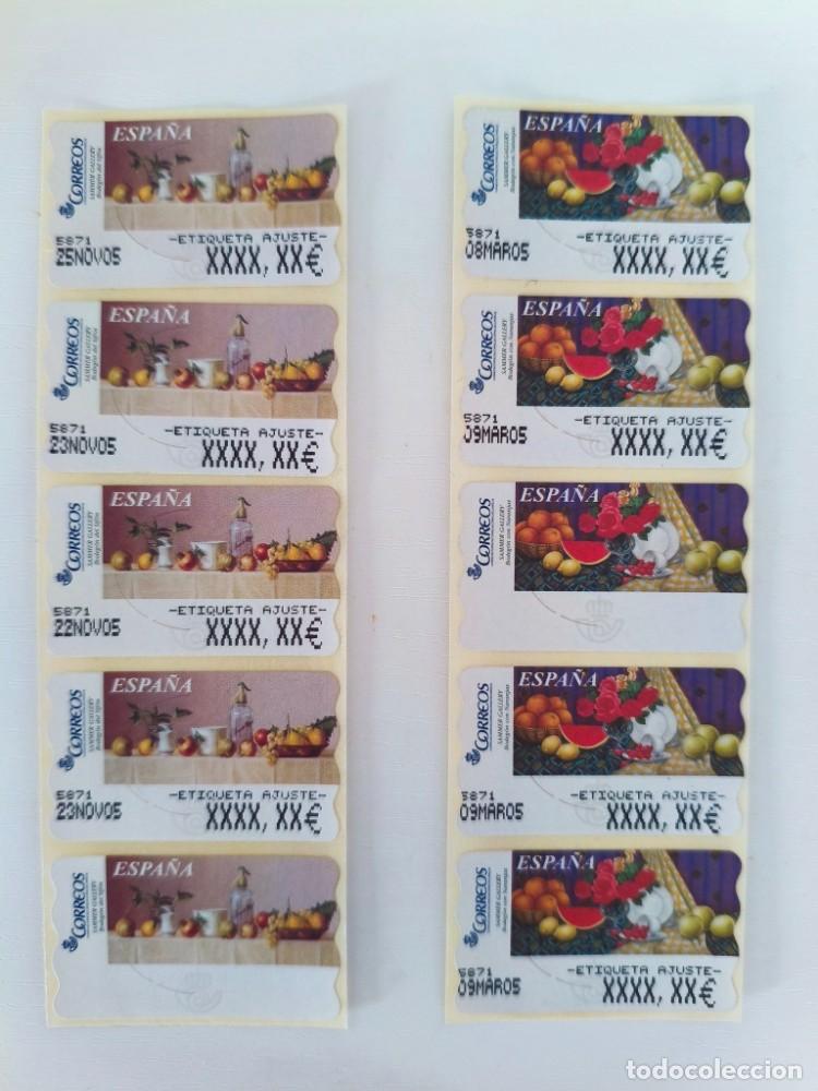 Monedas de Felipe VI: Lote 2 Tiras ATM Correos 2005 - Sammer Gallery: Bodeg&oacute;n del Sif&oacute;n y Bodeg&oacute;n con Naranjas (Pruebas de
