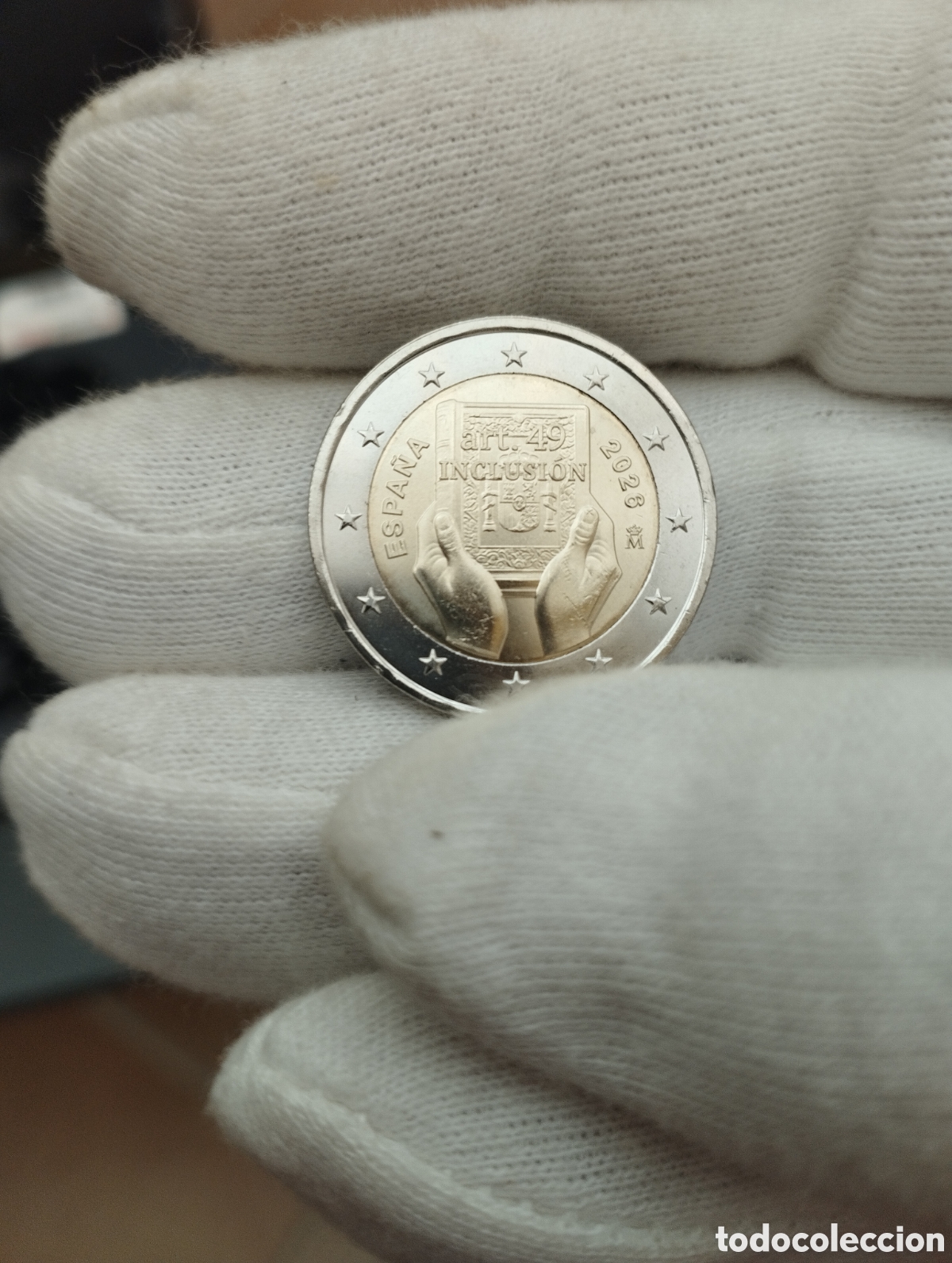 Monedas de Felipe VI: Espa&ntilde;a 2 euros a&ntilde;o 2026 Espa&ntilde;a y la discapacidad: protecci&oacute;n, derechos e inclusi&oacute;n.