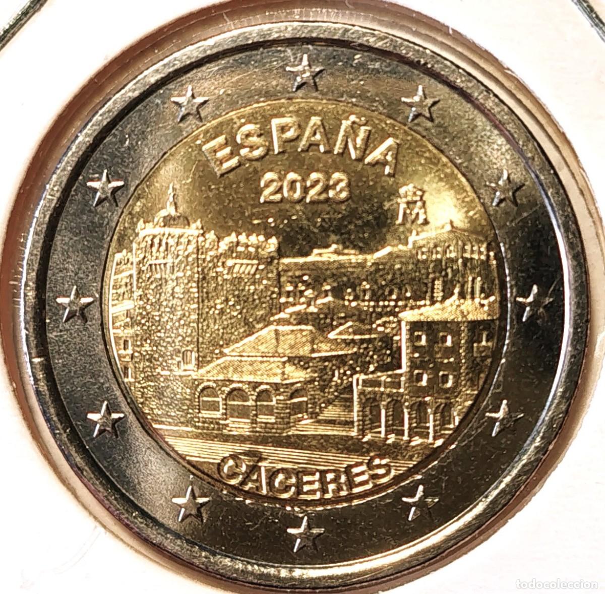 Moedas de Felipe VI: ESPA&Ntilde;A (1999-) - 2 EUROS 2023 - CASCO ANTIGUO DE CACERES - B - 8,50 GR. BIMETALICA - 25,75 mm - SC