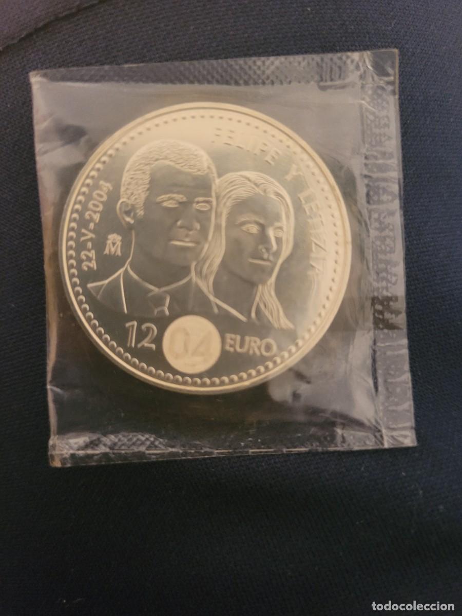 Monedas de Felipe VI: Moneda Plata 12 Euros 2004 Boda Real