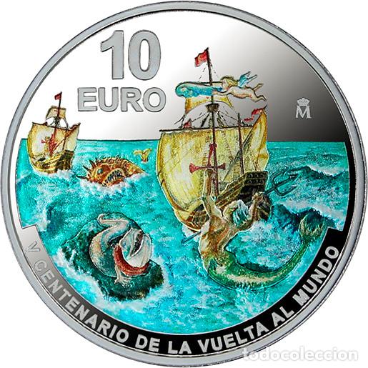 Monedas de Felipe VI: MAR TENEBROSO 2020 V CENTENARIO VUELTA MUNDO MAGALLANES ELCANO MONEDA 10&euro; PLATA