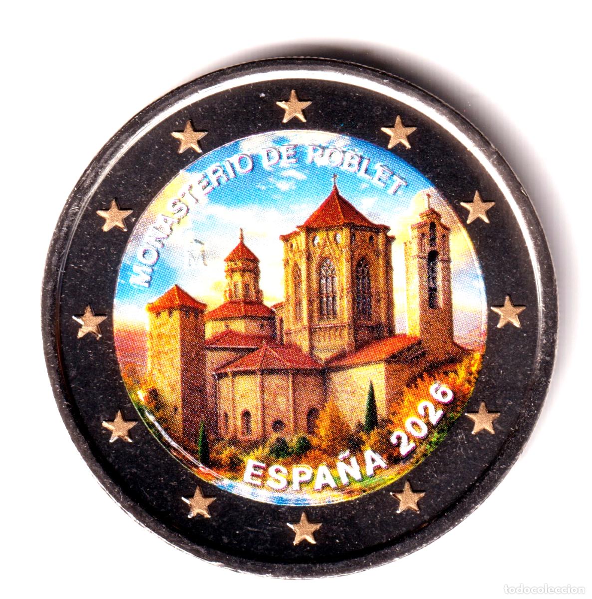 Monedas de Felipe VI: ESPA&Ntilde;A 2 euro 2026 MONASTERIO DE POBLET - multicolor ultimo modelo