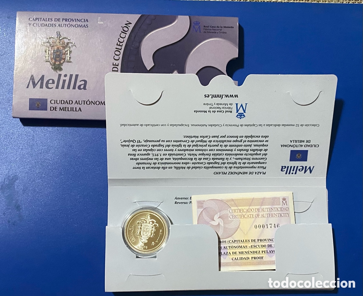 Monedas de Felipe VI: 5 euros Melilla 2010 AG Plata