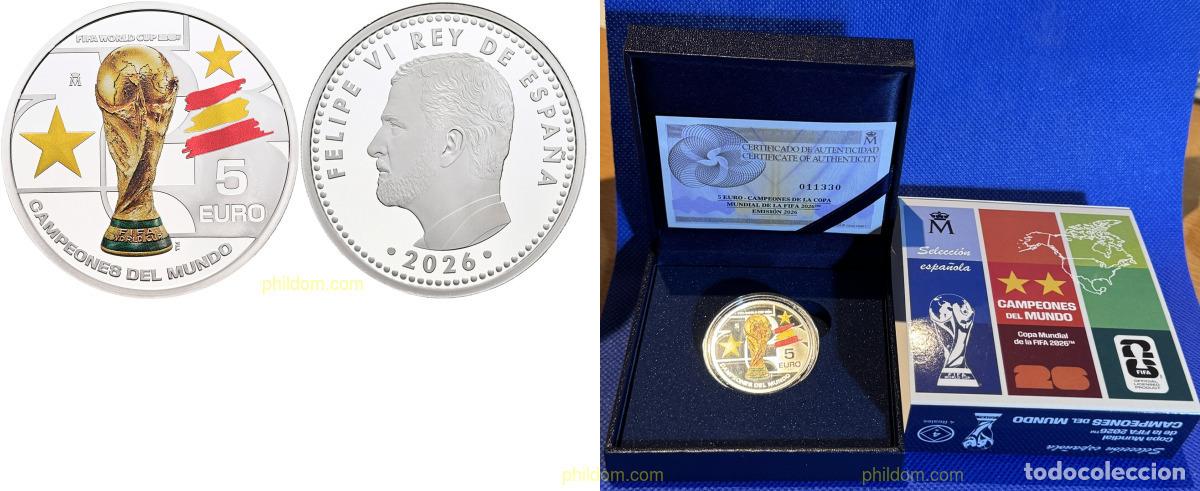 Monedas de Felipe VI: 5634 ESPA&Ntilde;A 2026 COPA MUNDIAL FIFA 2026 - 5 EUROS
