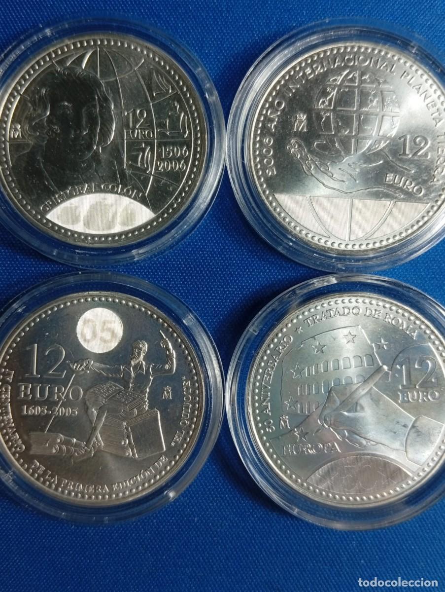 Monedas de Felipe VI: 4 Monedas de plata 925 de 12&euro; a&ntilde;os: del 2005 al 2008. ( 40&euro; pieza )