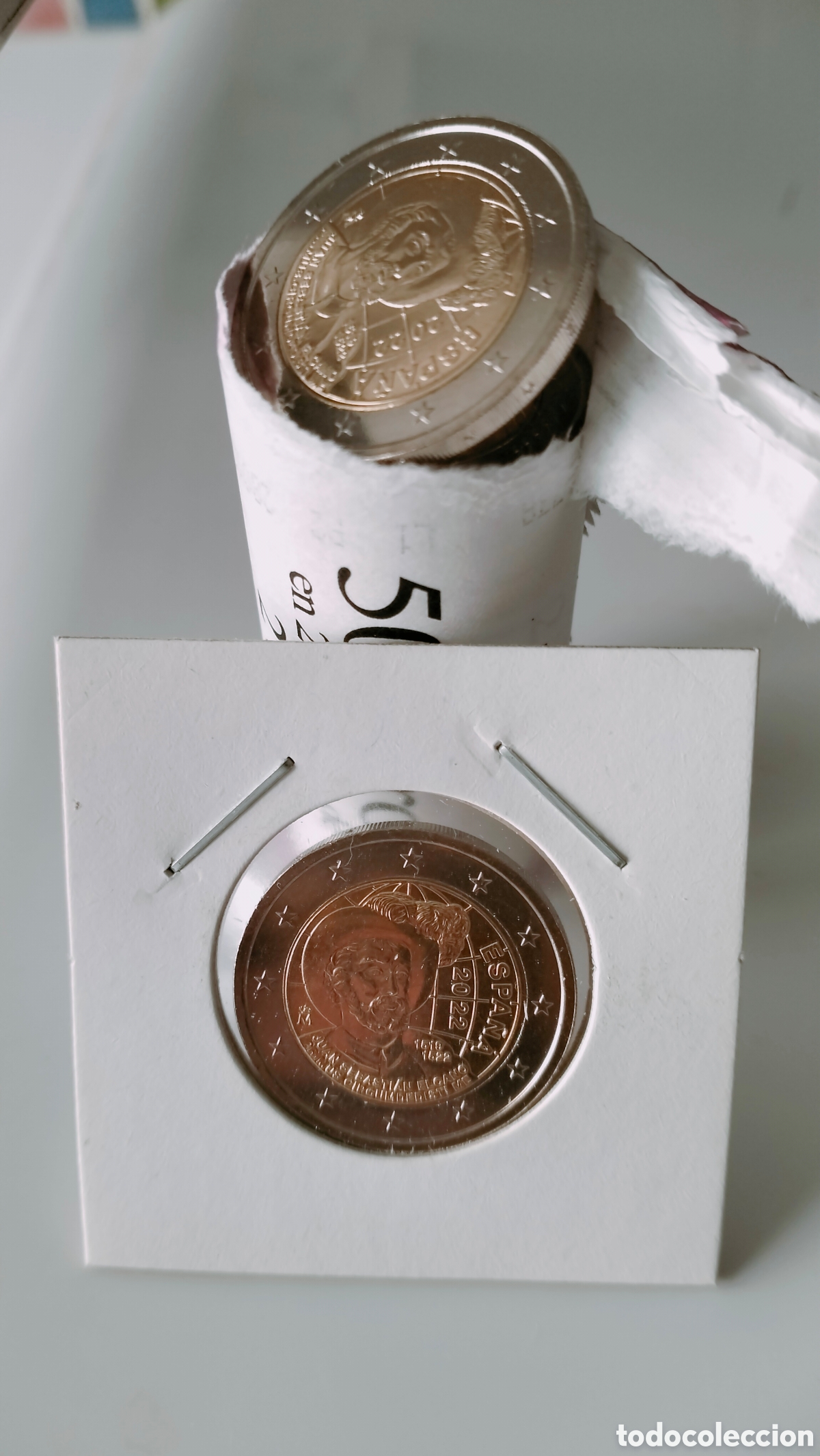 Monedas de Felipe VI: Moneda 2 &euro; ElCano sin circular 2022 - Foto 2