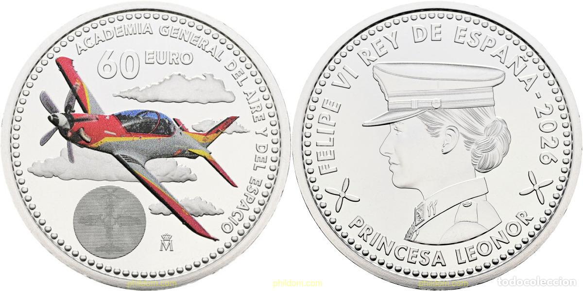 Monedas de Felipe VI: 5417 ESPA&Ntilde;A 2026 2026 ACADEMIA DEL AIRE - PRINCESA LEONOR
