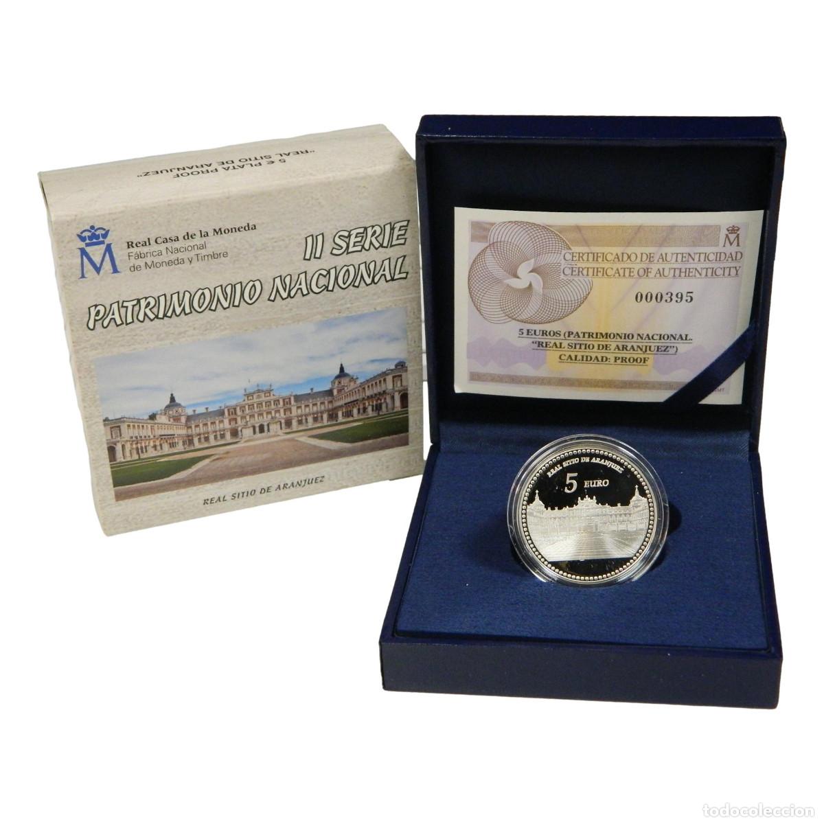 Monedas de Felipe VI: ESPA&Ntilde;A 5 euro plata 2014 proof REAL SITIO DE ARANJUEZ - II Patrimonio Nacional