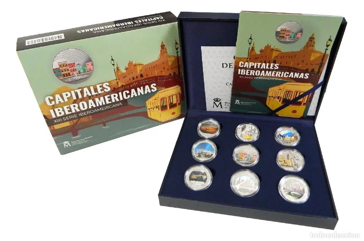 M&uuml;nzen unter Felipe VI: ESPA&Ntilde;A Colecci&oacute;n plata ESPA&Ntilde;A 2024 - XIII SERIE IBEROAMERICANA &rdquo;CAPITALES&rdquo;