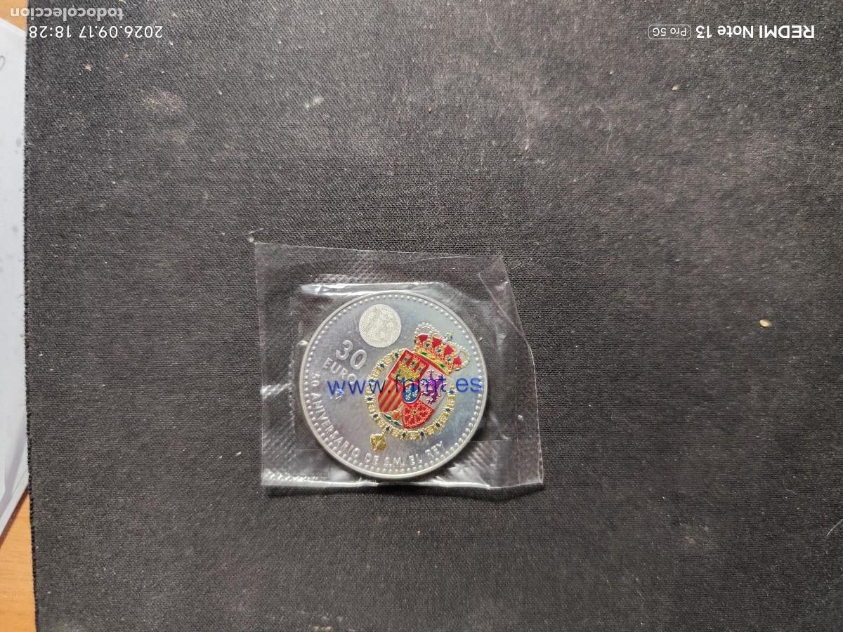 Monedas de Felipe VI: 30 &euro; DE PLATA 2018 30 ANIVERSARIO