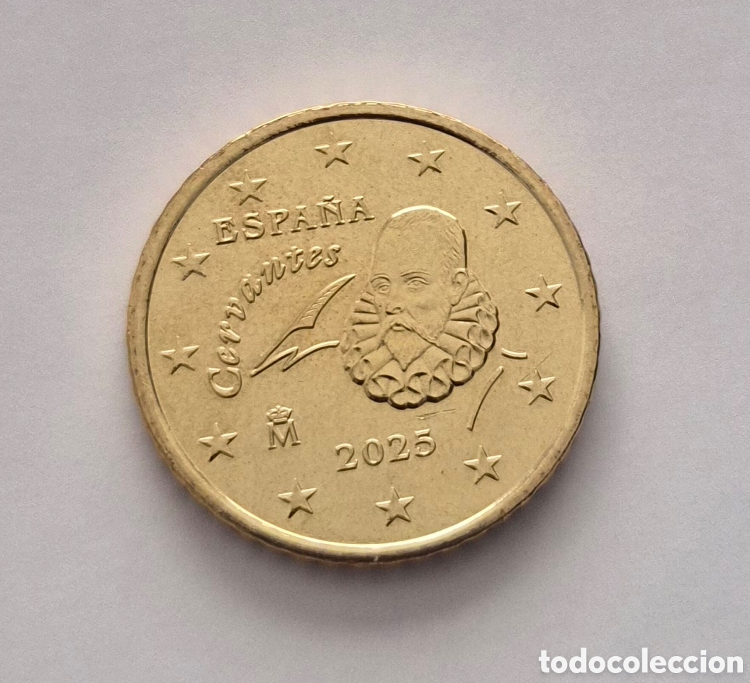 Monedas de Felipe VI: Moneda de 50 centimos Espa&ntilde;a 2025 Cervantes