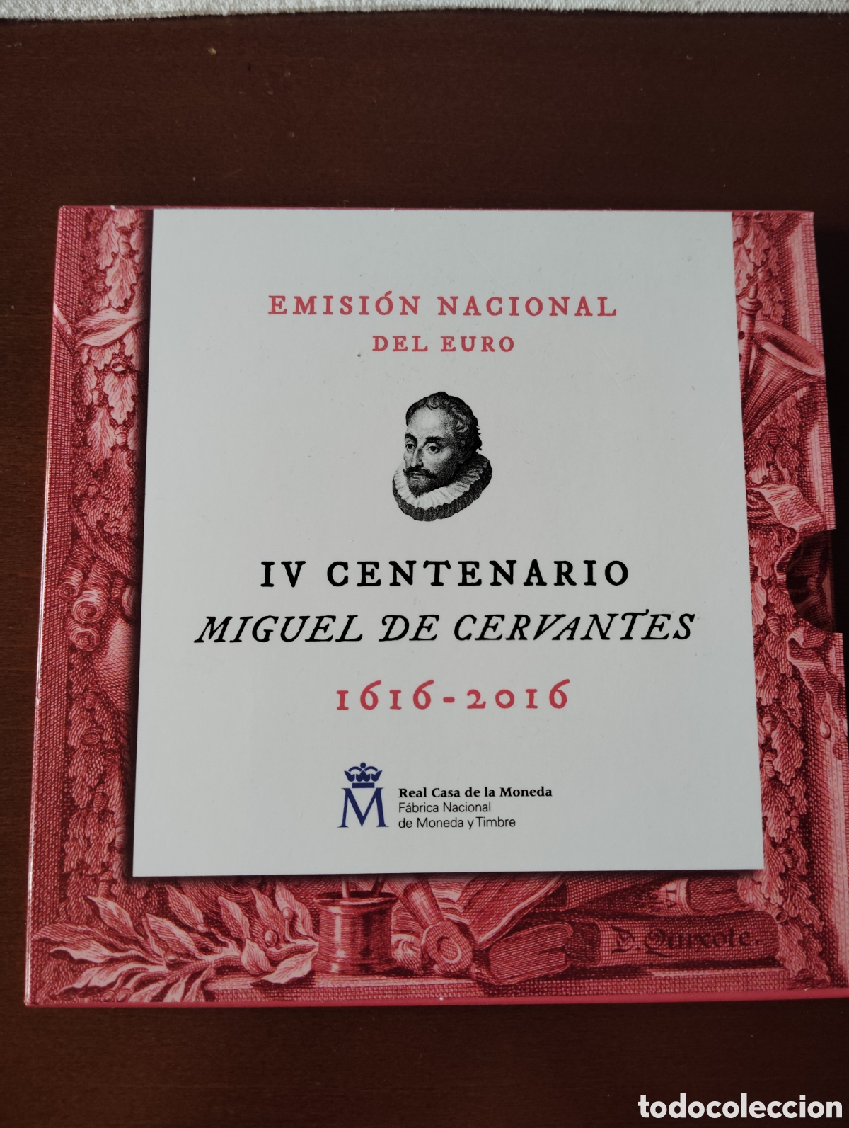 Coins Felipe VI: Cartera fnmt 2016 Cervantes.