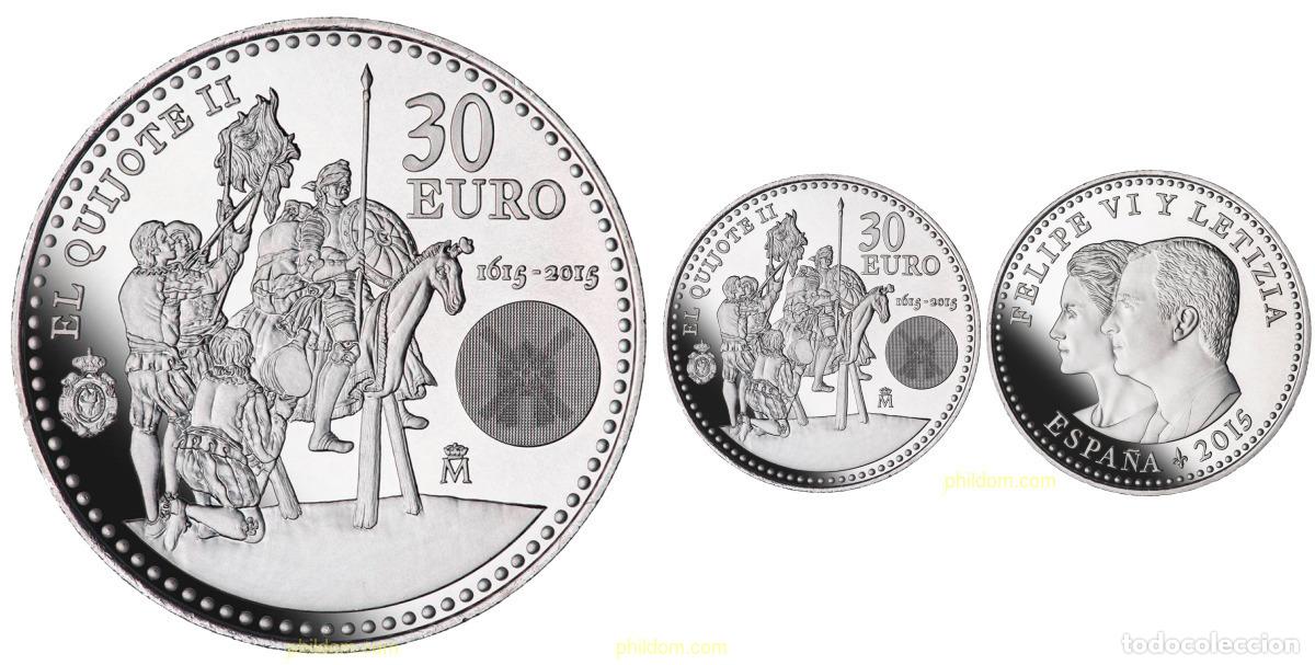 Monedas de Felipe VI: 5644 ESPA&Ntilde;A 2015 MONEDA 30 EUROS 2015 QUIJOTE