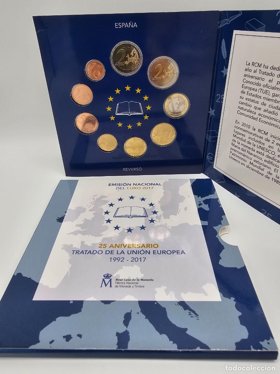 Monedas de Felipe VI: EMISION NACIONAL DEL EURO 2017 25 ANIVERSARIO TRATADO DE LA UNION EUROPEA FNMT