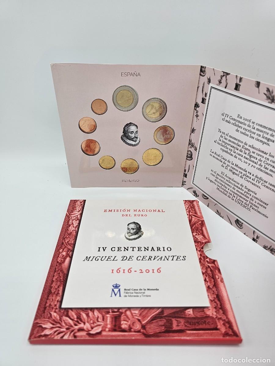 Monedas de Felipe VI: EMISION NACIONAL DEL EURO 2016 IV CENTENARIO MIGUEL DE CERVANTES. FNMT