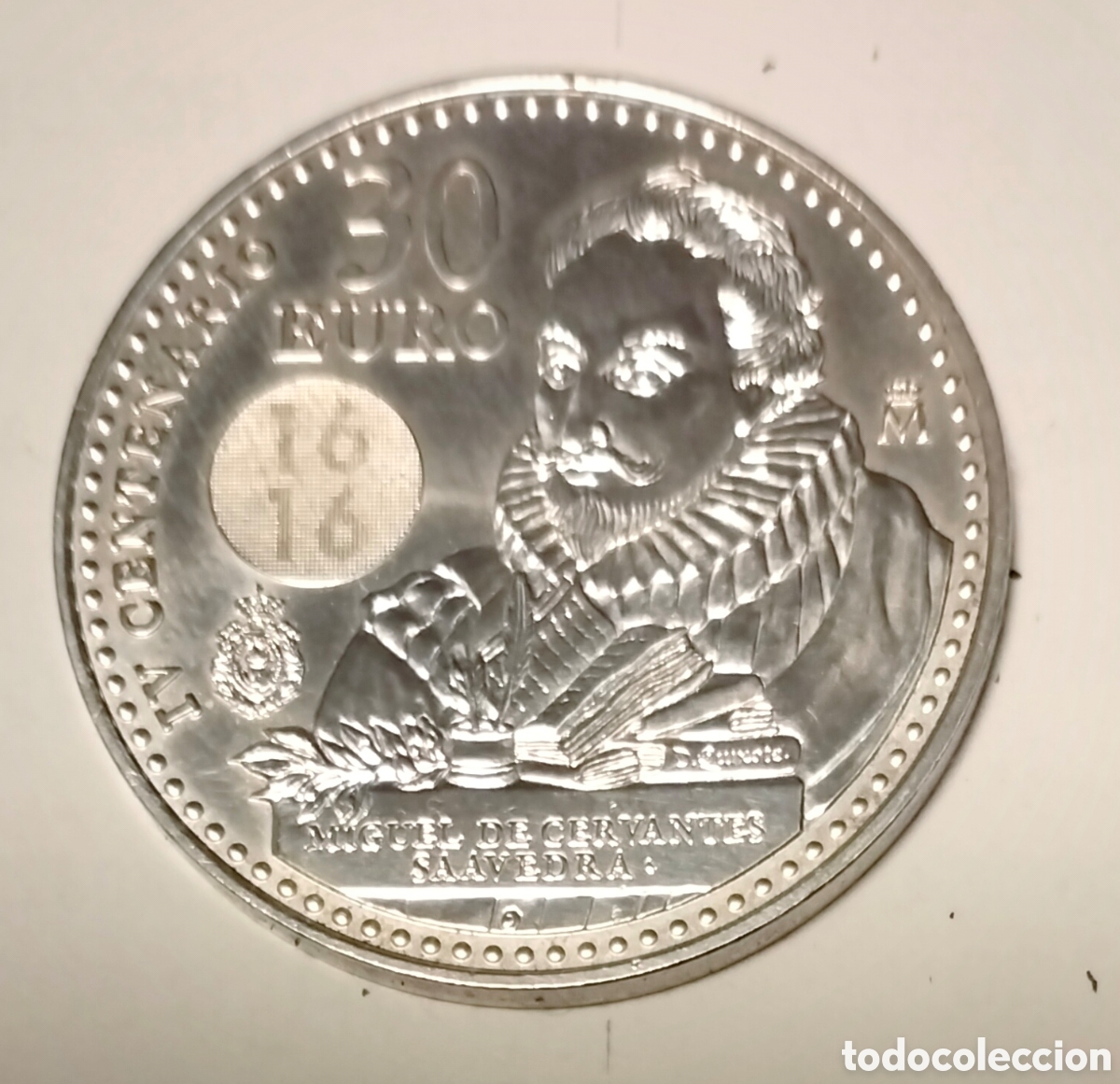 Monedas de Felipe VI: Moneda de 30 &euro; plata Cervantes 2016 - Foto 1