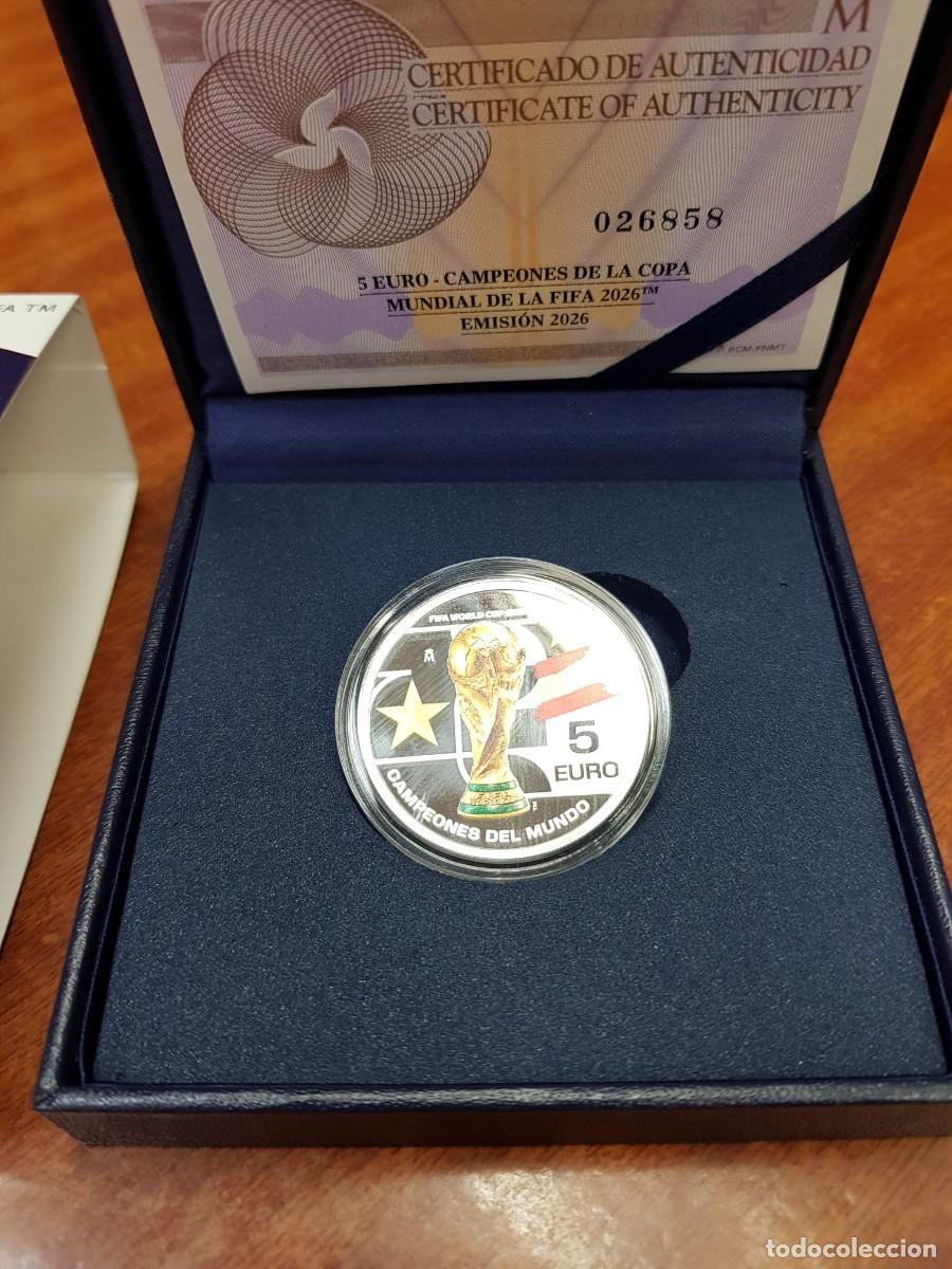 Coins Felipe VI: ESPA&Ntilde;A-FELIPE VI-5 EURO-2026-CAMPEONES DEL MUNDO