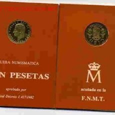 Monedas FNMT: 10 CARTERITAS OFICIALES, DE 100 PESETAS 1982 FNMT