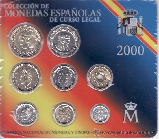 Monedas FNMT: .monedas fnmt espa&ntilde;a 2000 set ptas, 8 monedas - Foto 1