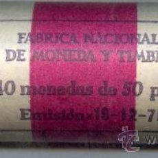 Monedas FNMT: CARTUCHO ORIGINAL DE LA F.N.M.T. 40 MONEDAS DE 50 PESETAS AÑO 1975*79. Lote 26468912