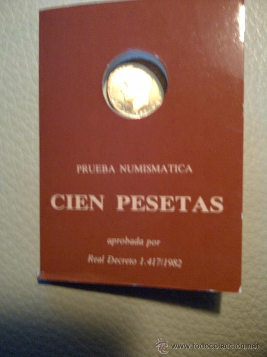 Monedas FNMT: CARTERA, MONEDA PRUEBA NUMISMATICA 100 PESETAS 1982 - Foto 2