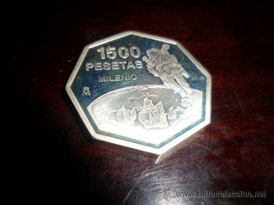Monedas FNMT: 1500 ptas plata: MILENIO [1999] - Foto 2