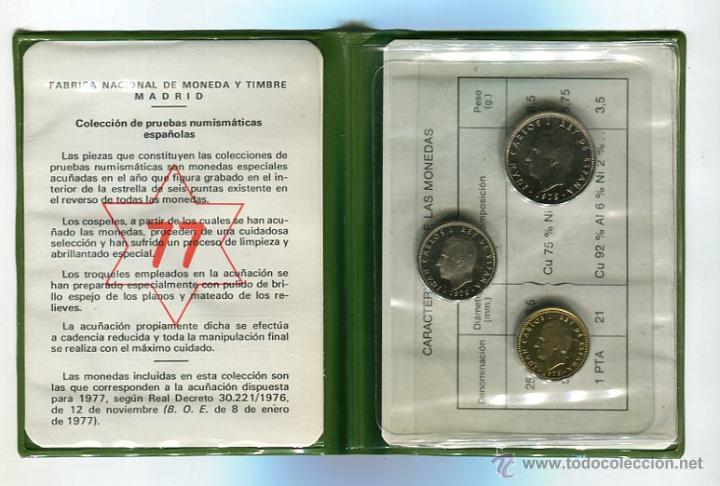 Monedas FNMT: CARTERA PRUEBAS NUMISMATICAS 1977 (1975 *77) S/C - Foto 1