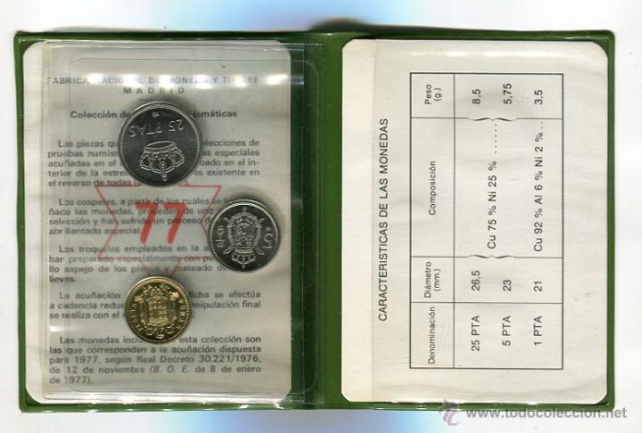 Monedas FNMT: CARTERA PRUEBAS NUMISMATICAS 1977 (1975 *77) S/C - Foto 2