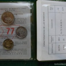 Monedas FNMT: PRUEBAS NUMISMÁTICAS CARTERA 1.977 FABRICA DE MONEDA Y TIMBRE. Lote 56231370
