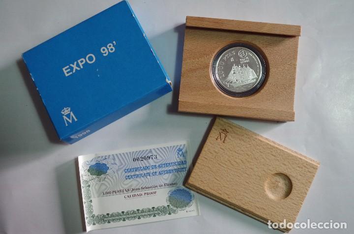 Monedas FNMT: MONEDA 1000 PTS - 1998 - EXPO ´98 - JUAN SEBASTIÁN ELCANO - ESPAÑA. - Foto 1 - 73352739