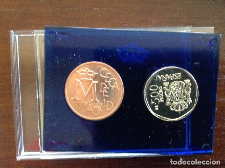 Monedas FNMT: Moneda 500 pesetas y medalla de bronce - Foto 2