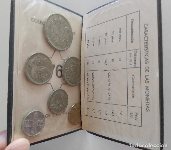 Monedas FNMT: Cartera oficial con serie numismática pesetas 1975 *76. Juan Carlos I - Foto 3 - 119396875