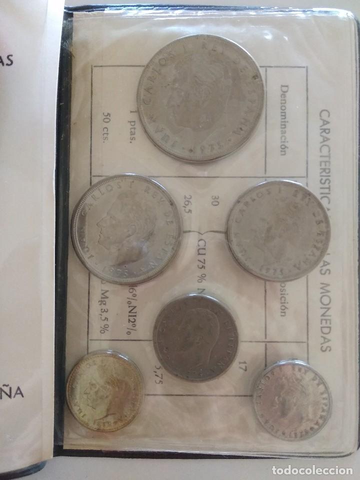 Monedas FNMT: Cartera oficial con serie numismática pesetas 1975 *76. Juan Carlos I - Foto 4 - 119396875
