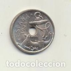 Monedas FNMT: ESTADO ESPAÑOL. 50 CÉNTIMOS. CUNI. 1949 *19. VARIANTE ESTRELLA DERECHA SIN ACUÑAR. CAL. NO CATALOGA