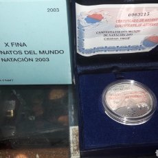 Monedas FNMT: ESPAÑA 2003 CAMPEONATO DEL MUNDO NATACION 10 EUROS PLATA CERTIFICADO. Lote 154319062