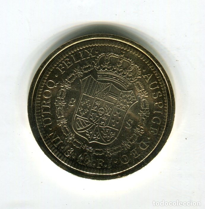 Monedas FNMT: FERNANDO VII 8 ESCUDOS CECA SANTIAGO CHILE AÑO 1809 -REPRODUCCION DE LA FNMT BAÑADA EN ORO - 42 MM. - Foto 2 - 174977788