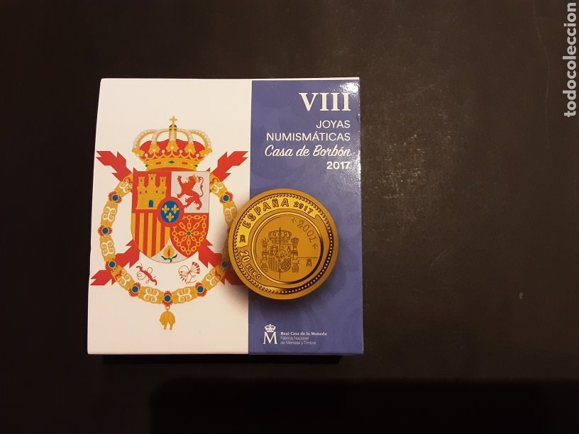 ESTUCHE MONEDA 20 EUROS ORO 2017 ESPAÑA JOYAS VIII NUMISMATICAS CASA DE BORBÓN (Numismática - España Modernas y Contemporáneas - FNMT)