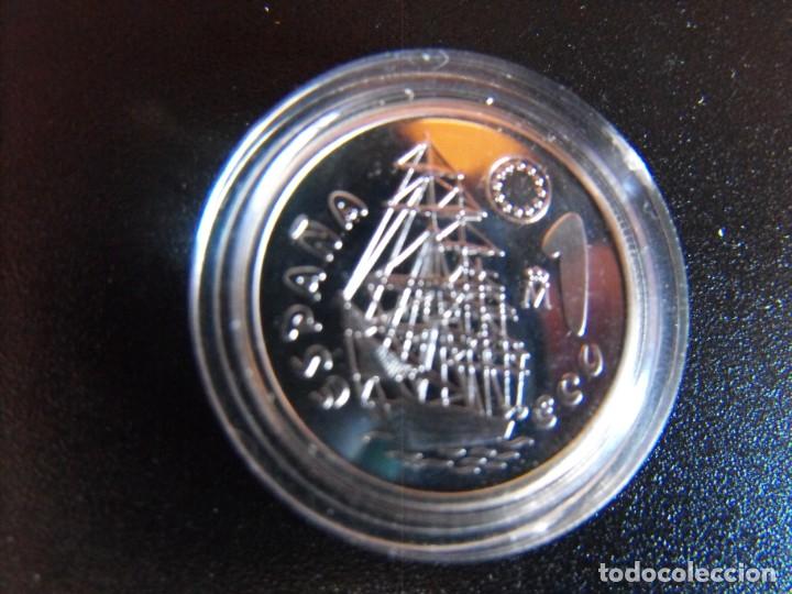 Monedas FNMT: Un ECU de plata. Calidad flor de cuño. FNMT. Marina timón. 1996. Con certificado y estuche - Foto 2 - 219037716