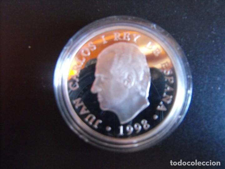 Monedas FNMT: 1000 pts. de plata. Calidad proof. FNMT. EXPO 98 Lisboa.. 1998. Con estuche y certificado. - Foto 3 - 219151005