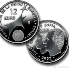 Monedas FNMT: LOTE 11 MONEDAS DE 12 EUROS DE PLATA AÑO 2002 (SIN CIRCULAR, SIN BLISTER). Lote 222777346