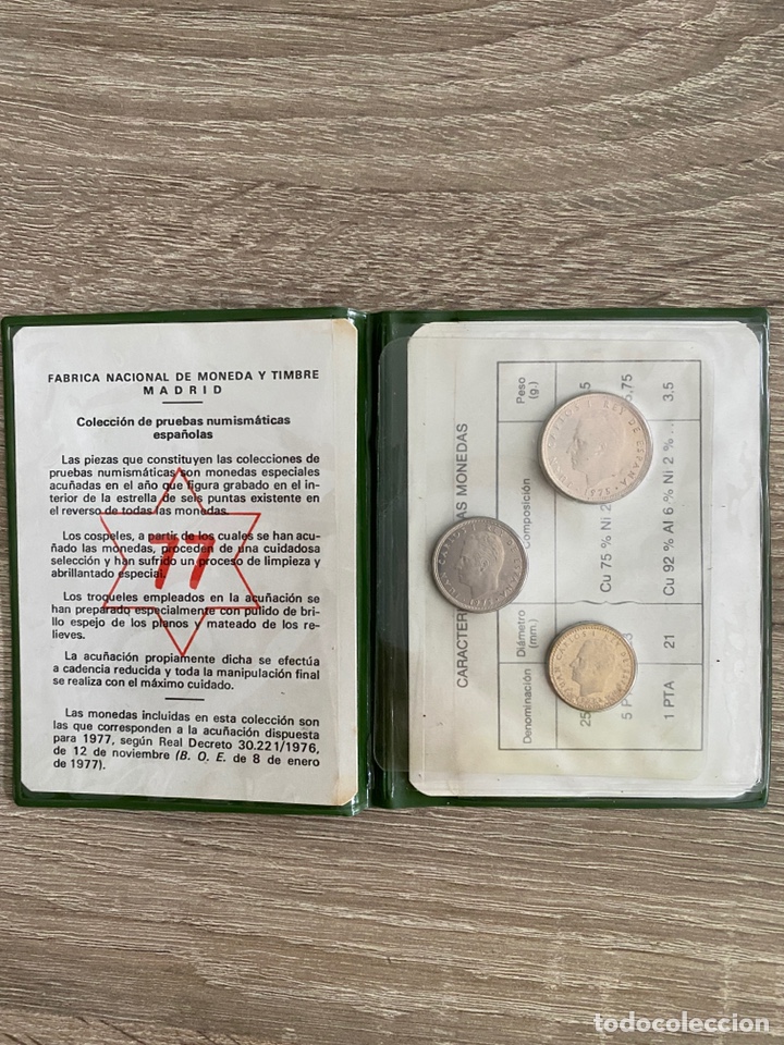 Monedas FNMT: Pruebas numism&aacute;ticas 1977 - Foto 2