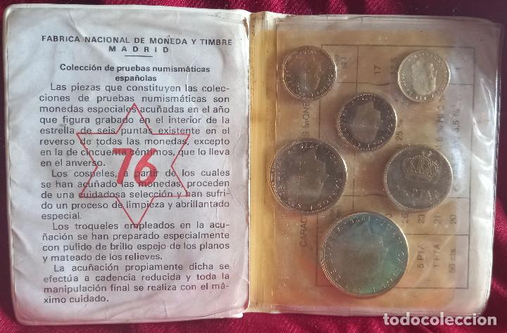Monedas FNMT: PRUEBAS NUMISMATICAS FNMT EN CARTERAS DE 1975-1976 - Foto 2