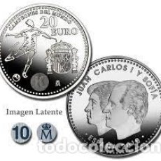 Monedas FNMT: ESPAÑA 20 EUROS CONMEMORATIVA 2010-CAMPEONES DEL MUNDO-*FUTBOL*.PLATA 925-BOLSA ORIGINAL