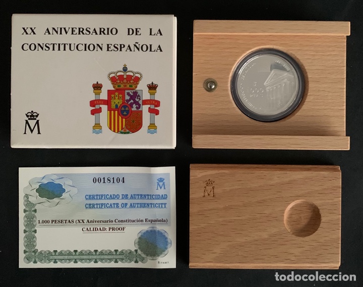 CMC 1000 PESETAS 1998 XX ANIVERSARIO DE LA CONSTITUCION ESPAÑOLA (PLATA) PROOF (Numismática - España Modernas y Contemporáneas - FNMT)
