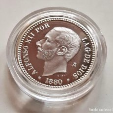 Monedas FNMT: 1880 ESPAÑA 50 CENT - ACUÑADA EN PLATA DE LEY 925 - 6.72.GRAMOS - 24.MM DIAMETRO. Lote 322812908