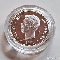 Monedas FNMT: 1871 ESPAÑA 5 PESETAS - ACUÑADA EN PLATA DE LEY 925 - 6.72.GRAMOS - 24.MM DIAMETRO. Lote 364465156
